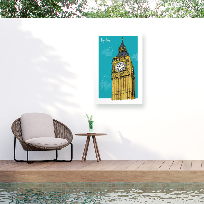 Illustration de Big Ben, Bololog Jill, blanc, H 47 po x l 30 po