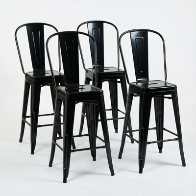 Counter Stool with Metal Frame
