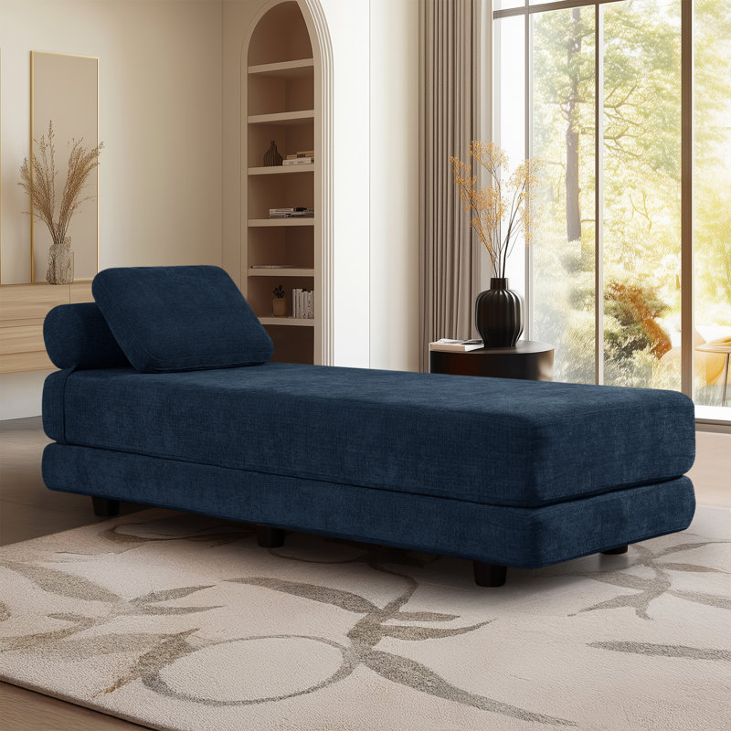 Lit de jour convertible l 30 po - Lit rabattable avec grand matelas, 30" W, Bleu