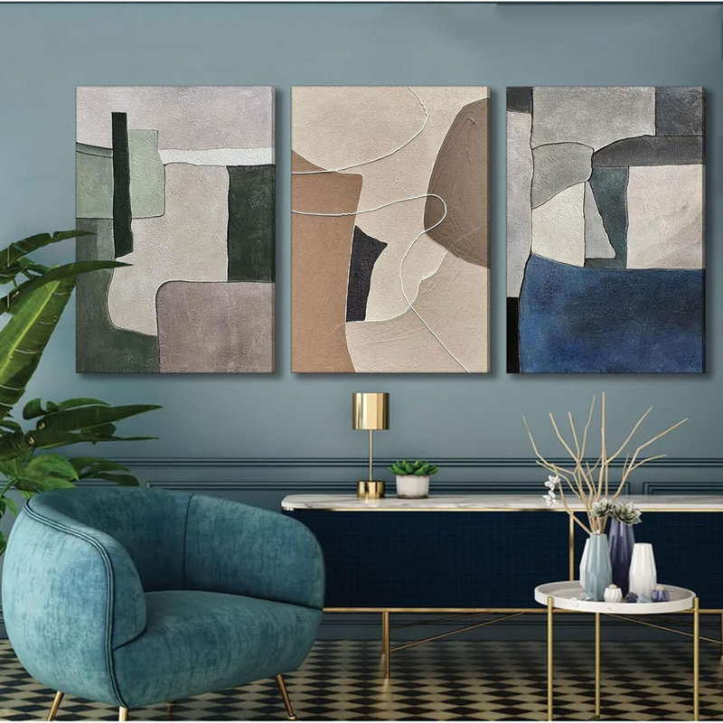 3 Piece Wrapped Canvas Print, 60 cm H x 40 cm W