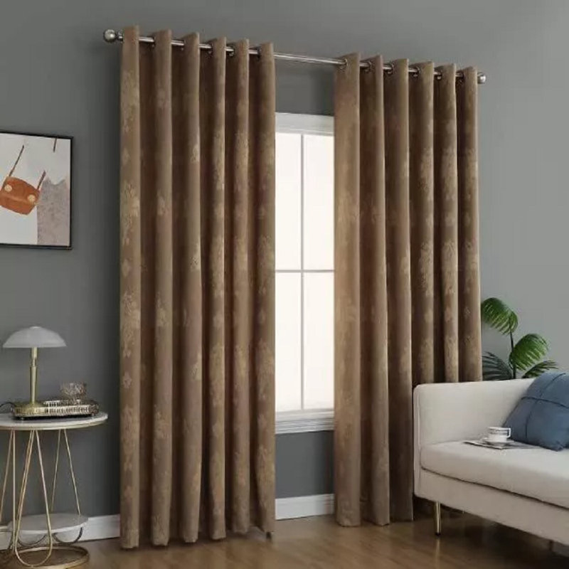 Vacaville Room Darkening Curtain Panel Pair, Brown, 90cm W x 108cm L