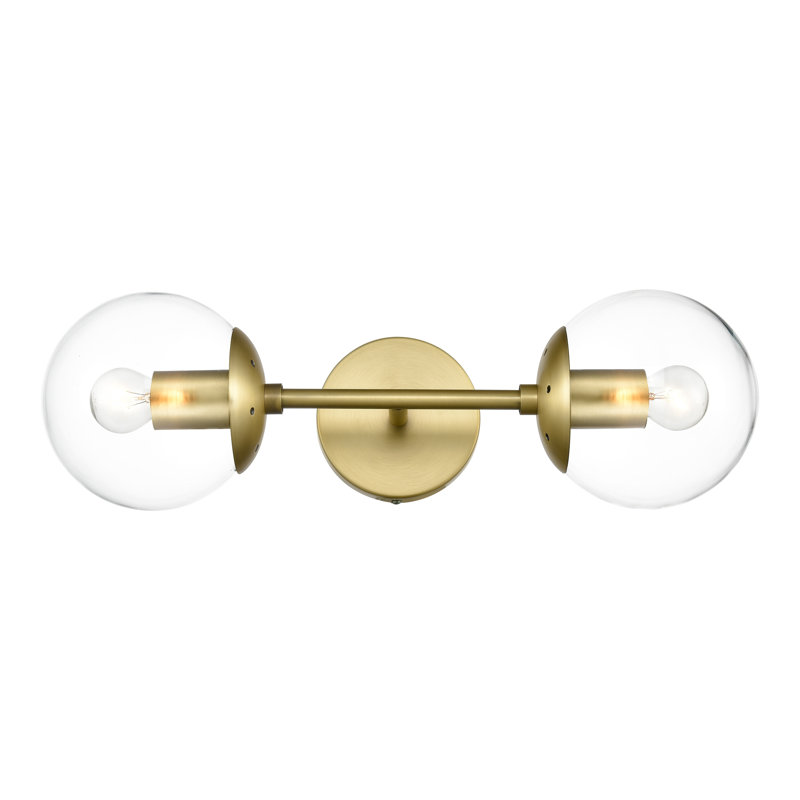 Cournoyer Wallchiere, Brushed Brass, Clear