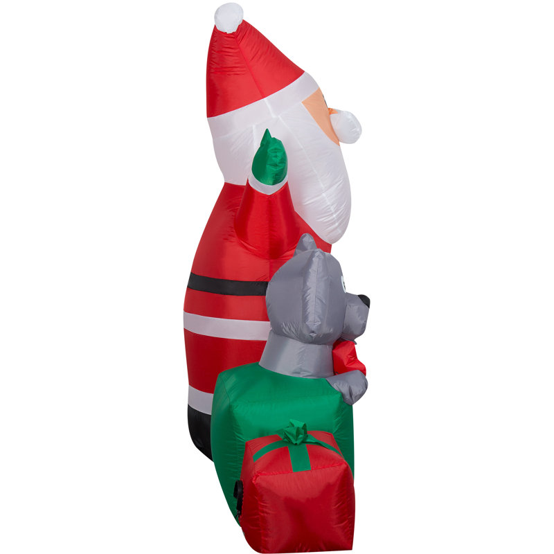 Staked Christmas Santa Claus Inflatable Outdoor Decoration