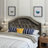 Tufted Upholstered Headboard Queen Size, Solid Wood Head Board with Durable Metal Legs, Adjustable Height Queen headboard with Nailhead Trim in Bedroom-1443118968