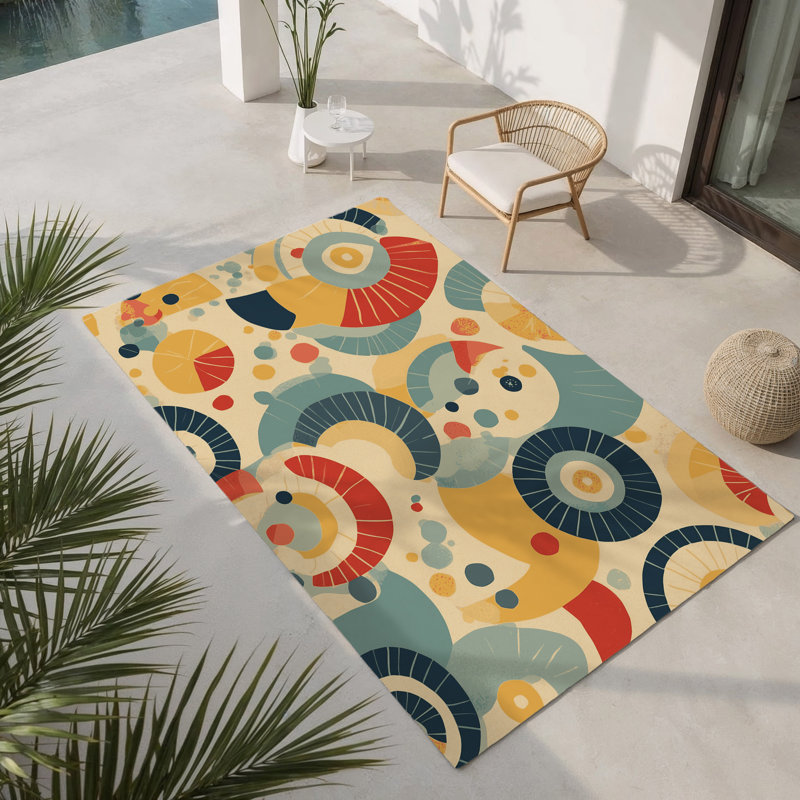 Vibrant Spark Indoor And Outdoor Area Rug, Rectangle 4' x 6'