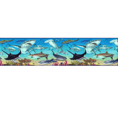 Massaro Under The Sea Marine Life Fish Wallpaper Border 15' L x 10.45"
