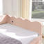 Grand lit avec tissu en lin, motif ondulé, deux tiroirs de rangement, porto, pour accueillir dans la chambre à coucher, se reposer et se détendre-130164815