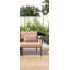 Ensemble de patio en tissu rose et noir Rajni (1 canapé, 1 causeuse, 1 chaise)