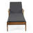 Saeon 78.75" Long Reclining Acacia Single Chaise with Cushions-1595985928