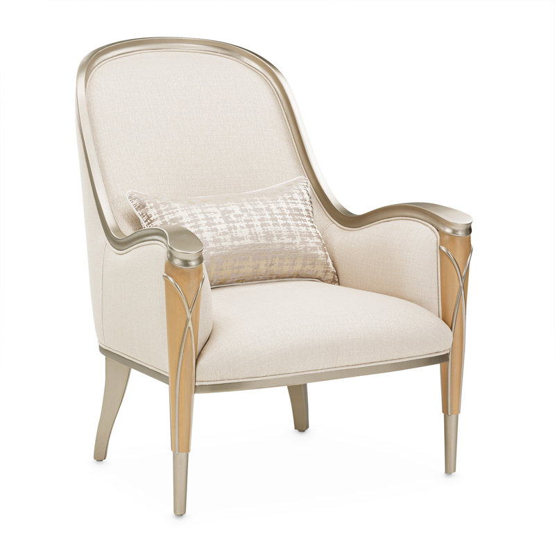 Villa Cherie 31'' Wide Armchair, Pearl 100% Polyester