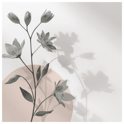 Édredon monochrome à motif floral