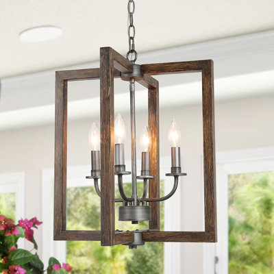 Lustre rectangulaire à 4 lumières