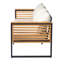 Ensemble de canapé d'extérieur en bois d'acacia et en métal 5 pièces