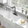 A Waterfall Kitchen Faucet With A Pull-down Shower Head, Single Handle, And 360° Rotation.
