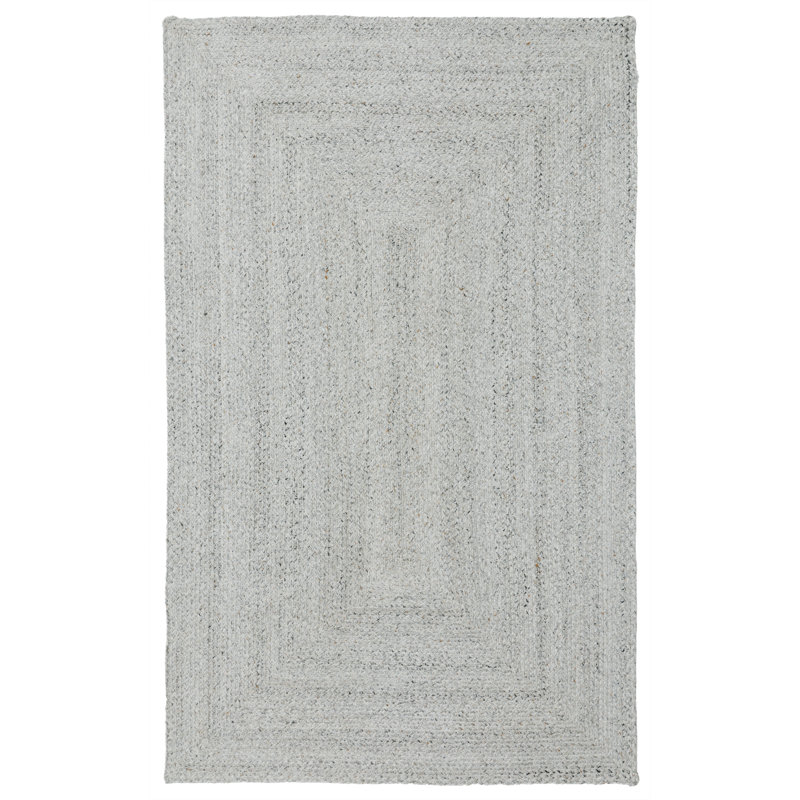 Layla Hand Braided Polyester Indoor Rug, Grey, 5'x5'