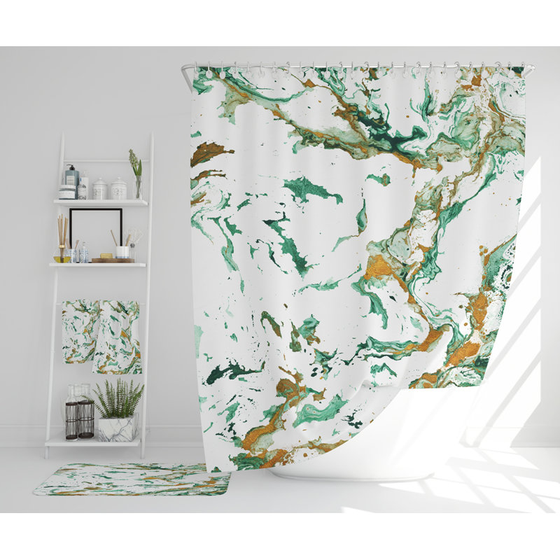 Nely Polyester Shower Curtain Set