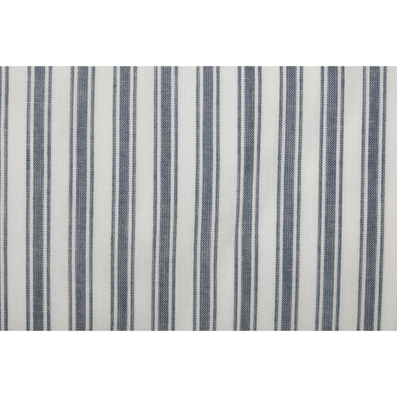 Rideau de douche simple à rayures 100% coton Sawyer Mill, Bleu denim