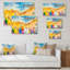 Aérienne, Miami Beach - reproduction de cadre flottant sur toile-633838730-633838727