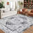 Oriental Machine Washable Area Rug with Rubber Backing for Living Room Non-Slip Indoor Carpet Low-Pile Rug for Bedroom Dining Room Hallway Kitchen Office Playroom Nursery-149201505