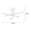 Lustre blanc élégant, 25,2 po x 25,2 po x 11,8 po | Corps en métal durable, 6 x douilles E27 (40 W maximum) | Certifié IP20, parfait pour le salon et la salle à manger | Conception élégante de couleur unie pour les maisons modernes-1960826283