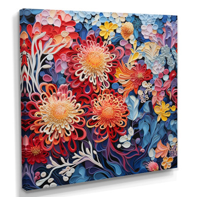 «Dahias», impression florale de fleurs sauvages - Dahlia