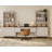 2 - Piece Office Set, 56" Executive Desk & Set Of 2 Bookcases With Drawers, Rustic White