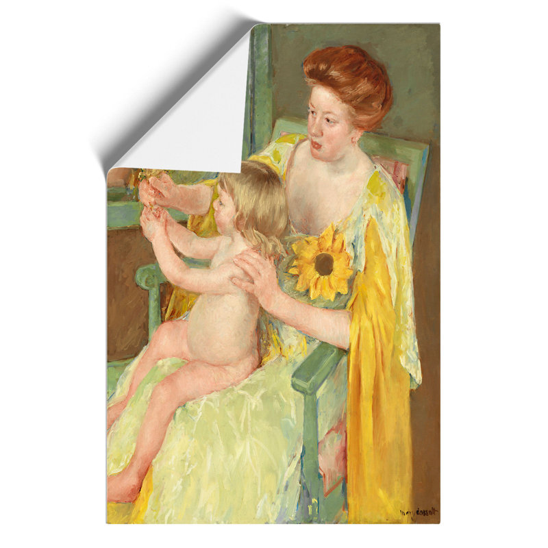 Mother and Child by Mary Cassatt - Frameless Print, 42cm H x 30cm W x 0.1cm D