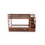 Lit simple au-dessus de simple avec escalier de rangement en bois-1374367780