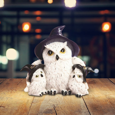 Jehiel 5.25"W Owl Family of 3 Figurine Unique Gifts