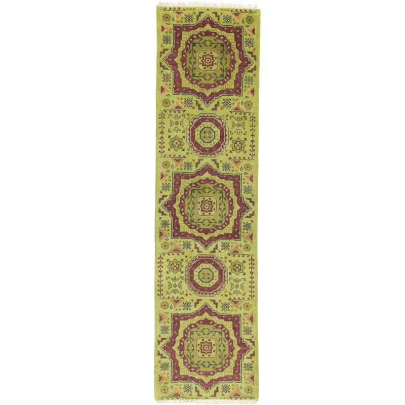 Tapis traditionnel en laine Shynar, Tapis de couloir 2 pi 7 po x 9 pi 8 po