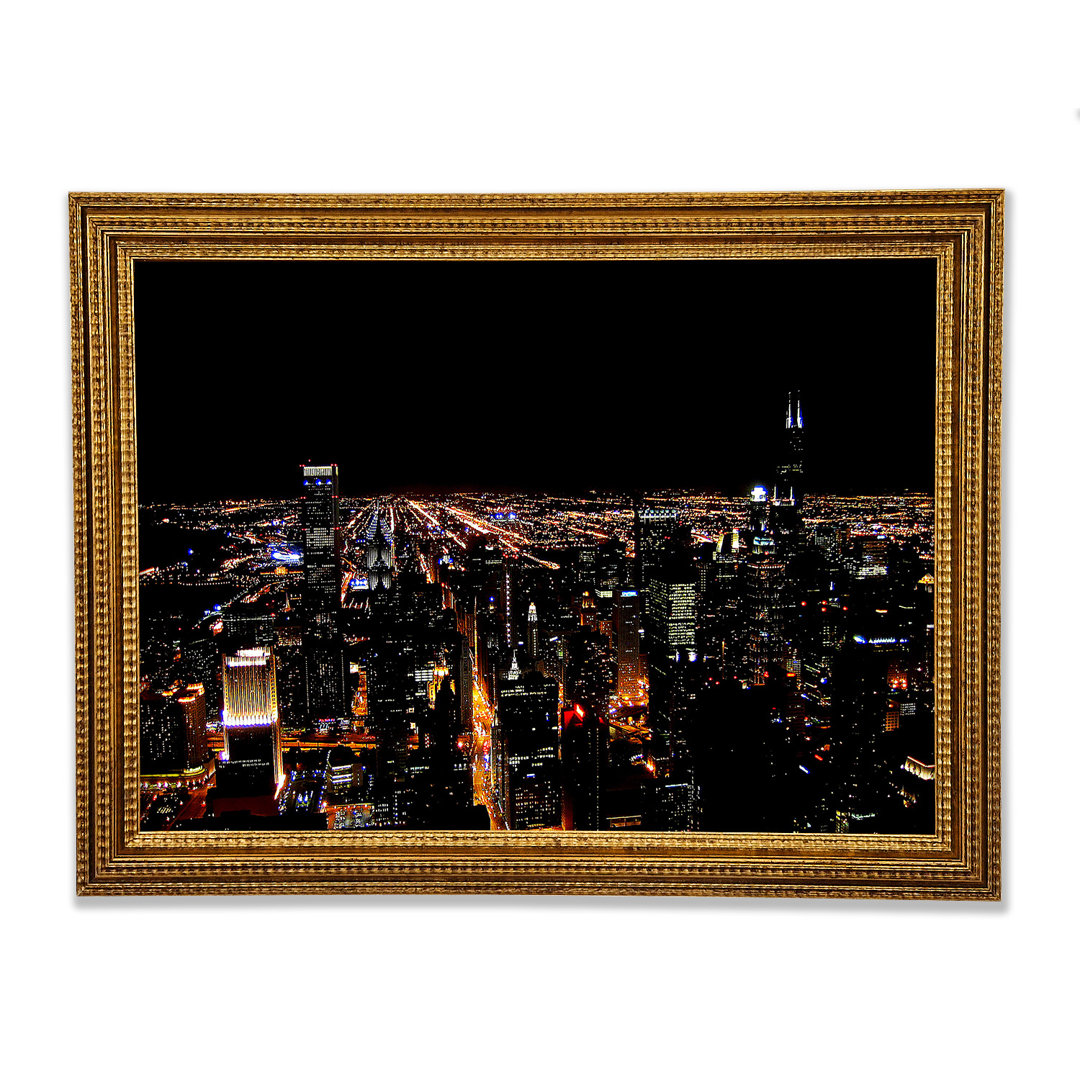 Nyc Night Lights - Einzelne Bilderrahmen Kunstdrucke