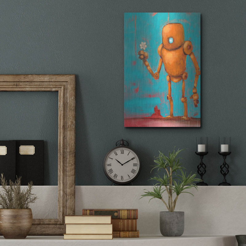 «Bot With Flower» par Craig Snodgrass, H 16 po x l 12 po