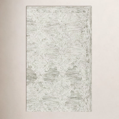 Hand-Tufted Wool Damask Rug