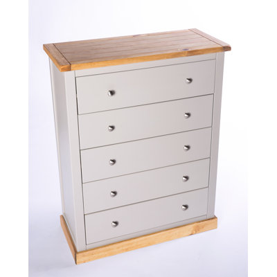 Endsley 90cm W 5 - Drawer Chest of Drawers
