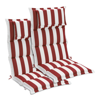  Ensemble de coussins de chaise de patio à haut dossier de 2, 47 x 21 x 2,4 po
