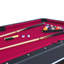 Table de billard 6 pieds avec plateau de tennis de table - noir avec feutre rouge-121794872
