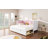 Twin XL To King Size Daybed With Two Storage Drawers And Upholstered Backrest