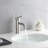 Single Hole Bathroom Faucet - 6.57" High Stainless Steel Waterfall Faucet-116794686