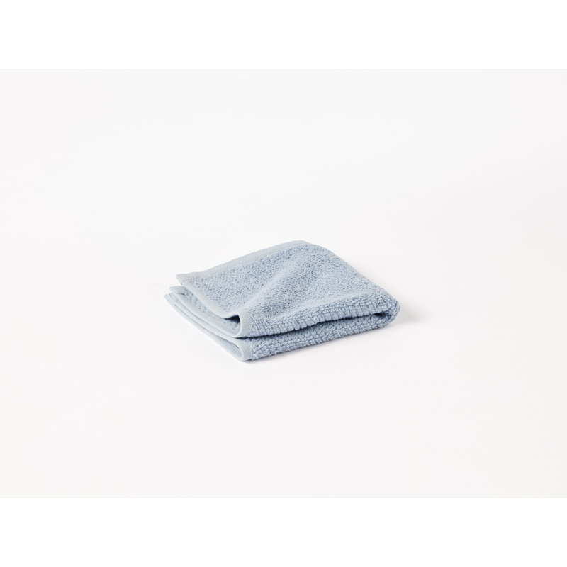 Air Weight Organic Wash Cloth, Stone Blue