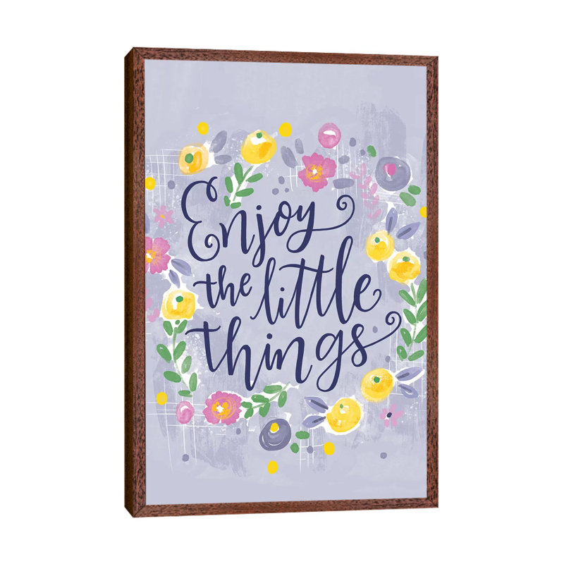 Everyday - Be Fab and Grow III 1 Piece Wall Art on Canvas, 101.6cm H x 66.04cm W x 3.81cm D, Classic Brown Wood Framed