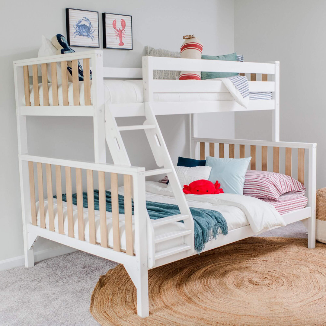 Brubaker Twin over Full Solid Wood Standard Bunk Bed Viv + Rae™ 