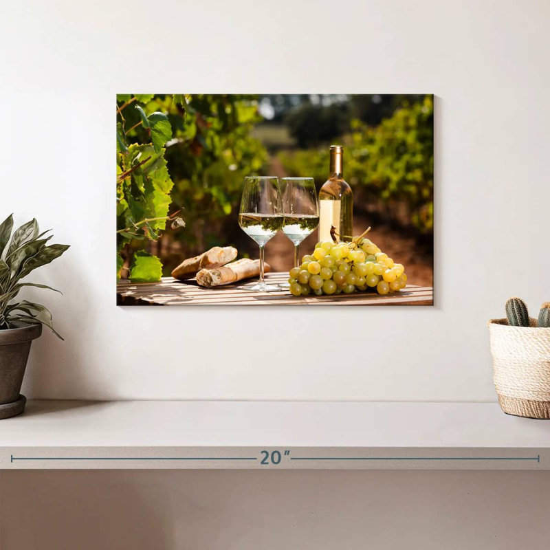 Yarlin Bread And White Wine, 8" H x 12" W