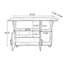 Table de cuisine moderne pour îlot de cuisine pliable avec tablettes de rangement et roulettes pour petits espaces-1046153525
