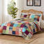 Ensemble de courtepointe 3 pièces pour grand lit Greenland Home Fashions Renee Upicyclette 90 x 90 + 20 x 26 (2)-126517976