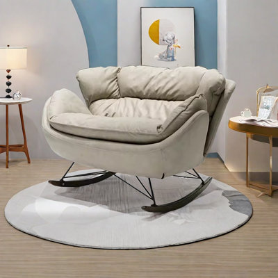 Chaise berçante double en tissu à technologie double chaise berçante