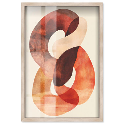 «Terracotta Twist II Shadowbox Print», art mural brun par Art Remedy, cadre blond, 21 x 31