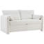 2 en blanc avec revêtement en chenille et mousse haute stable pour un confort familial-1336276162-1336276223