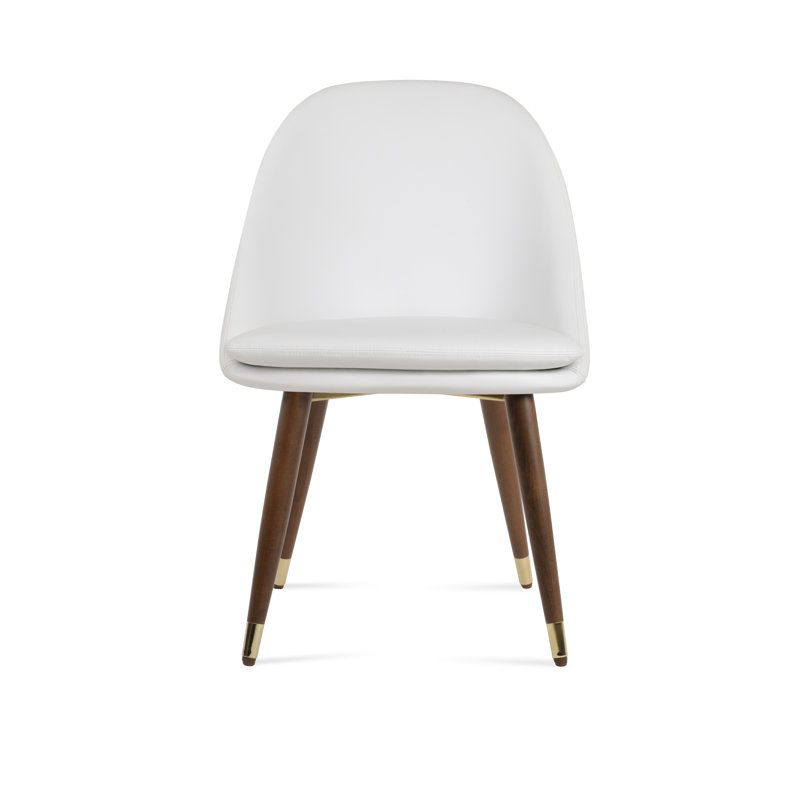 Avanos Unfinished Full Back Side Chair, Blanc