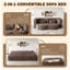 Canapé-lit convertible au sol en peluche de 78 po x l 45 po x H 30 po ZONG