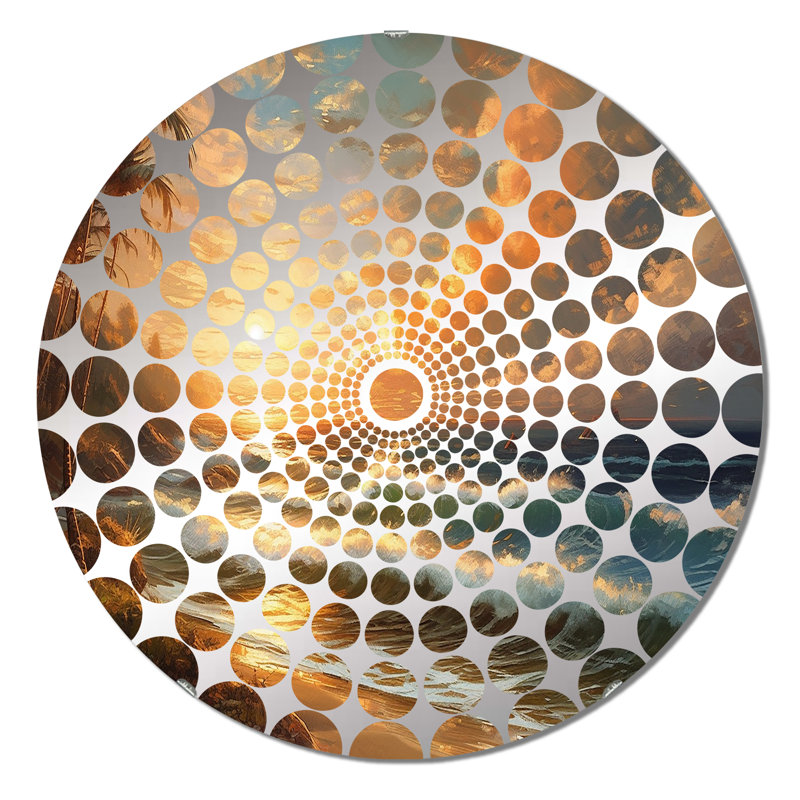 Balaban - Miroir décoratif à cercles concentriques, 23,6 po x 23,6 po